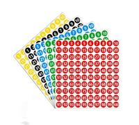 10sheets 1cm colorful paper number Sticker 1-100 Serial Consecutive Number Labels Self-adhesive Round Para Oficina(10sheets red)