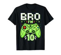 10th Birthday Boy Bro I'm 10 Year Old Video Gamer Ten Bday Camiseta