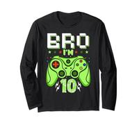 10th Birthday Boy Bro I'm 10 Year Old Video Gamer Ten Bday Manga Larga