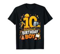 10th Birthday Boy Construction Truck 10 Years Old Party Camiseta