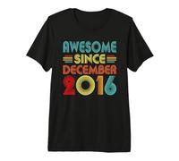 10th Birthday Idea Awesome Since December 2016 10 Years Old Camiseta Premium