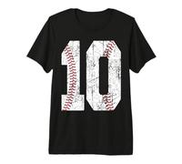 10th Birthday Vintage Baseball Boys Kids 10 Ten Years Old Camiseta Premium