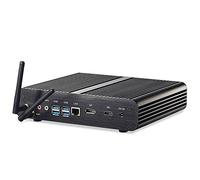 10th Generation Intel 6 Core Comet Lake R i7 10710U Industrial PC, Fanless PC, Mini PC(4G 60G) with Rich IO: HDMI DP Dual DDR4 USB3.0 Aluminum Case 4K Display