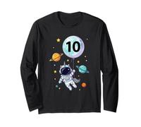 10th Unicorn Astronaut Space Birthday Manga Larga