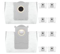 10uds Bolsas de Polvo para Ecovacs DEEBOT X8 PRO Omni / X8 OMNI / X9 PRO Omni / T50 PRO Omni / T50 MAX PRO Omni / T50 Omni / T80 OMNI / T30C Pro OMNI 3,5L Bolsa de Filtro de Gran Capacidad