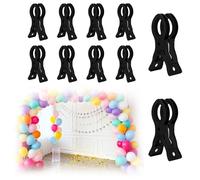 10uds Clips Arcos Globos, Abrazaderas Plástico Guirnaldas de Resortes Pinzas Resistentes Negras Guirnaldas Globos para Fotografía Arcos de Decoración Bodas Compromisos Manualidades