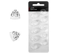 10uds Domos para Audífonos, 8mm Domos de Repuesto para Audífonos Domos de Ventilación Abierta para Bajos Suministros para Audífonos Compatibles con el Audífono Oticon Minifit