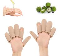 10uds Envoltura Aceite de Ricino, Paquete de Aceite de Ricino Envoltura de Aceite de Ricino de Algodón Orgánico Almohadillas de Aceite de Ricino Reutilizables para Relajar los Dedos