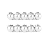 10uds Hijab Magnets, Fuertes Imanes de Hijab Alfileres Magnéticos de Hijab para Ropa Bufandas Niqab Velo de Perlas Hermosos Imanes de Hijab de Doble Cara para Bodas para Mujeres y Niñas(Plata)