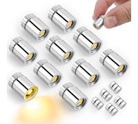 10uds Mini Luces LED, Pequeñas Luces LED Alimentadas por Batería Luces para Casa de Muñecas Mini Focos para Linterna de Papel Decoración de Fiestas Manualidades (Luz Blanca Cálida)