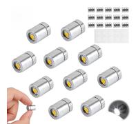 10uds Miniluces LED, Miniluces Eléctricas Plástico Casa Muñecas Pila Incluida Respaldo Adhesivo Accesorios Casa Muñecas para Farolillos de Papel Decoración Fiestas (Blanco Cálido, Blanco)