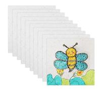 10uds Papel de Pintura con Textura de Espuma, Papel de Espuma con Textura Mágica Cuadrada Papel de Espuma con Textura para Arte de Bricolaje Suministros de Manualidades para Niños