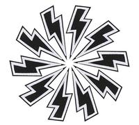 10uds Parches de Rayo, Color Negro Parches Termoadhesivos Parche de Rayo para Coser o Bordar Parche Termoadhesivo con Forma de Rayo para Hacer tú Mismo Ropa Sombreros Bolsos y Zapatos