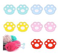 10uds Tapones para Agujas de Tejer con Forma de Pata, Lindos Protectores de Puntas de Agujas de Colores Tapas de Punta de Puntada de Silicona para Tejer Ganchillo Accesorios de Bricolaje
