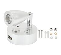 10V-30V Lámpara de Lectura RV Barco LED Lámpara de Noche Remolque Autocaravana Iluminación Interior Foco 12 Voltios LED Luz de Lectura 3500K Cálido Regulable RV Barco Asiento de Noche Fo