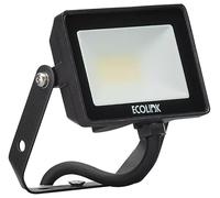 10W ECOLINK LED Reflectores, 4000K, 850lm, IP65, Negro - ECOFL10-4K