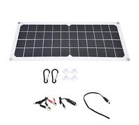 10W Monocrystalline Solar Panel Charger Kit High Efficiency Photovoltaic Charging Board with Dual USB Ports for Outdoor Camping Travel RVs Boats