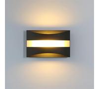 10W Wall Light Indoor Corridor Aisle Lighting Decoration Wall Lamp Living Room Bedroom Bedside Lamp Iron, Pendant Lamp(Black,Cool White)