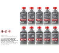 10x 0,5 Litro Original MOTUL 100950 Líquido de los Frenos Punto 5.1