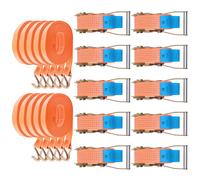 10x 10m 5ton Trinquete Correas Trailer Tie Down Kit Conjunto de correas de Rueda