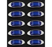 10x 24V LED luces de marcador de contorno lateral para camper caravana remolque camión (azul)