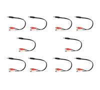 10X 3.5mm Adaptador Estereo Jack de Auriculares A 2 RCA Jack Adaptador Cable de Audio, 3,5 mm Macho A 2X RCA Hembra