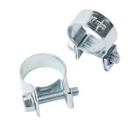 10x Abrazadera de Manguera Tubería de Combustible Pequeña de Carbono Tubería de Gasolina Diesel Abrazadera de Manguera Acero Galvanizado 8-20 mm para Fijar Cable de Tubería de Manguera, 8 mm, 10 mm