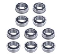 10x Acero cromado 20x35x11mm ABEC-3 Rodamientos dobles sellados F6003-20 / 2RS Rodamientos de bolas de ranura profunda con bridas para maquinaria de jardín doméstica Applicances