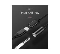 10X Adaptador de Audio de Carga Tipo C A 3,5 mm 2 en 1 USB C Divisor Auriculares Cable de Audio AUX para Divisor de TeléFono Inteligente