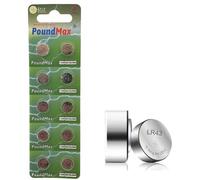 10x AG12 (LR43, LR1142, 386) 1,5V - PoundMax Pilas alcalinas de botón | 1x Paquete de 10