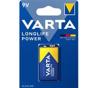 10x Batería Alkalina Varta Longlife Power 9V 1er Blister 4922