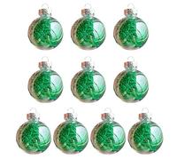 10x Bolas de Navidad Transparentes Ligeras, Colgante de árbol de Navidad Multicolor, decoración navideña, lo Mejor para Deseo, Regalo de Boda para un