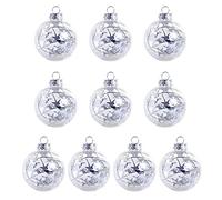 10x Bolas de Navidad Transparentes Ligeras, Colgante de árbol de Navidad Multicolor, decoración navideña, lo Mejor para Deseo, Regalo de Boda para un