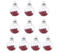 10x Bolas de Navidad Transparentes Ligeras, Colgante de árbol de Navidad Multicolor, decoración navideña, lo Mejor para Deseo, Regalo de Boda para un