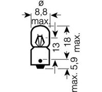 10x Bombilla BA9s 3797 OSRAM