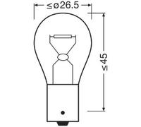 10x Bombilla de la luz de freno BA15s P21W 7506 OSRAM para BMW MERCEDES-BENZ KIA