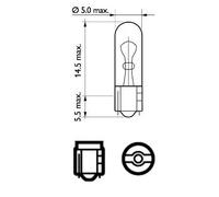10x Bombilla de la luz de freno W2x4.6d W2,3W 12061CP PHILIPS para ABARTH AUDI