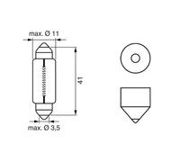 10x Bombilla de la luz interior SV8.5-8 1 987 302 225 BOSCH para AUDI BMW FIAT