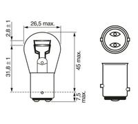 10x Bombilla del intermitente BAY15d 1 987 302 202 BOSCH para FORD AUDI CHRYSLER