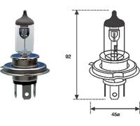 10x Bombilla H4 002555100000 MAGNETI MARELLI