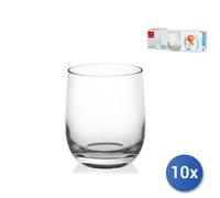 10x Bormioli Rocco Paquetes De 3 Vasos Loto De Vidrio Para Agua 27.5 Cl