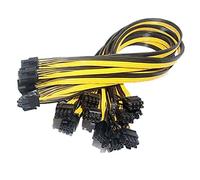 10x Cable de Alimentación PCI-E 6P a 8P (6+2) Pin Tarjeta gráfica PCI-e Express VGA Divisor Cable de extensión de alimentación, para DPS-1200FB Ethereum Mining Breakout Board 50CM