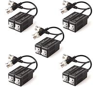 10x CCTV Pasivo Video Balun BNC Conector Adaptador Transmisor y Transceptor, Macho BNC a Fácil Press-Fit UTP CAT5/5e/6/6e Cable para CCTV DVR Sistema de Cámara (5 Pares)