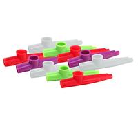 10x Classic Cantabile Fun Kazoo - silbato de plástico con respuesta muy ligera - flauta de boca para niños - instrumento divertido
