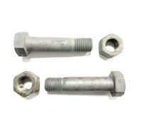 10x CLEFF Mu DIN 7990 Tornillo Hexagonal M27x90 mm 5.6 Galvanizado con Tuerca