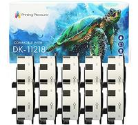 10x Compatible DK-11218 24mm x 24mm Etiquetas circulares (1000 Etiquetas por Rollo) para Brother P-Touch QL-500 550 570 700 710W 720NW 800 810W 820NWB 1050 1060N 1100 1110NWB, alta capacidad adhesiva