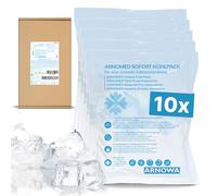 10x Compresas frías desechables ARNOMED® 12x15cm, compresas de frío instantáneo para doblar, compresas de frío para hinchazones y lesiones, compresas frías desechables para deporte y primeros auxilios
