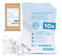10x Compresas frías desechables ARNOMED® 8x12cm, compresas de frío instantáneo para doblar, compresas de frío para hinchazones y lesiones, compresas frías desechables para deporte y primeros auxilios