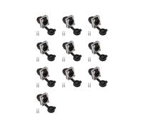 10X Conector de Red RJ45 Impermeable con Cubierta de Goma, Tipo D, para Montaje en Panel, Conector Ethernet RJ45 de 180 Grados.