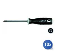 10X Destornillador Maurer Plus De Cruz Phillips Acero S2 Ph 2X100